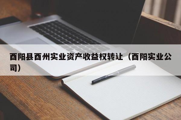 酉阳县酉州实业资产收益权转让（酉阳实业公司）