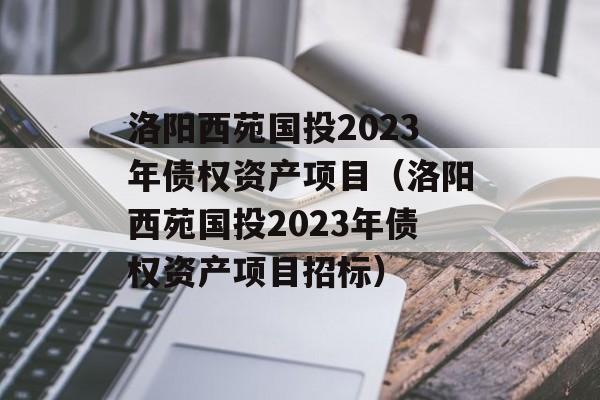 洛阳西苑国投2023年债权资产项目（洛阳西苑国投2023年债权资产项目招标）