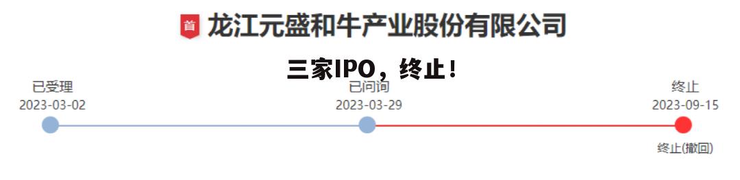 三家IPO，终止！