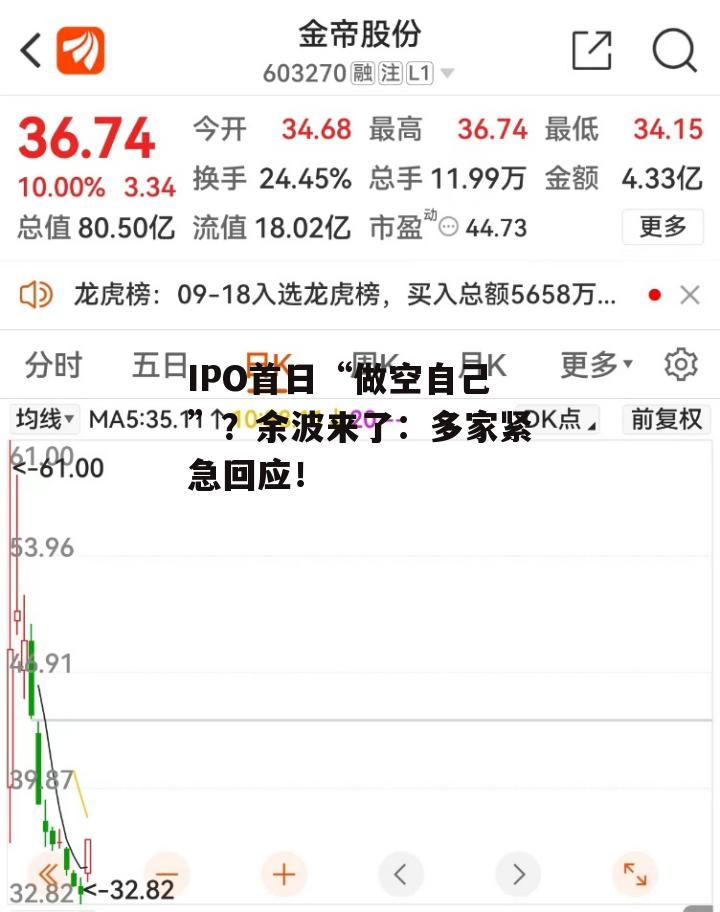 IPO首日“做空自己”？余波来了：多家紧急回应！