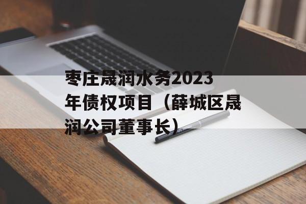 枣庄晟润水务2023年债权项目（薛城区晟润公司董事长）