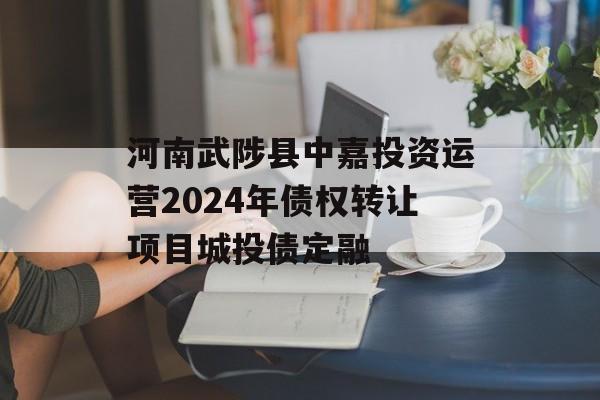 河南武陟县中嘉投资运营2024年债权转让项目城投债定融